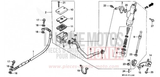 REAR BRAKE MASTER CYLINDER XRV750L de 1990